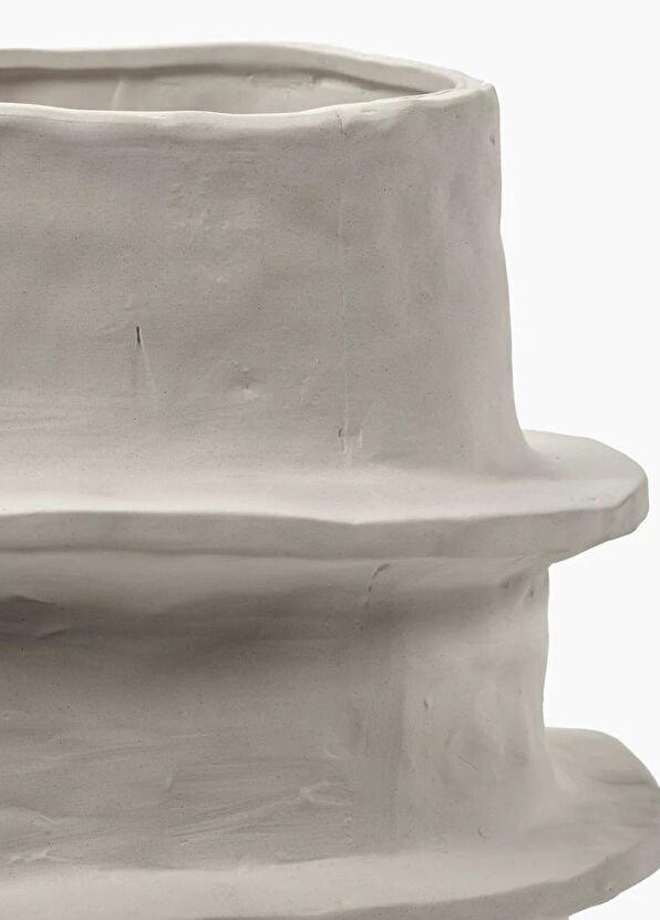 Serax Flower Pot 06 M Beige Molly Kırık Beyaz Seramik Dekoratif Obje - 2