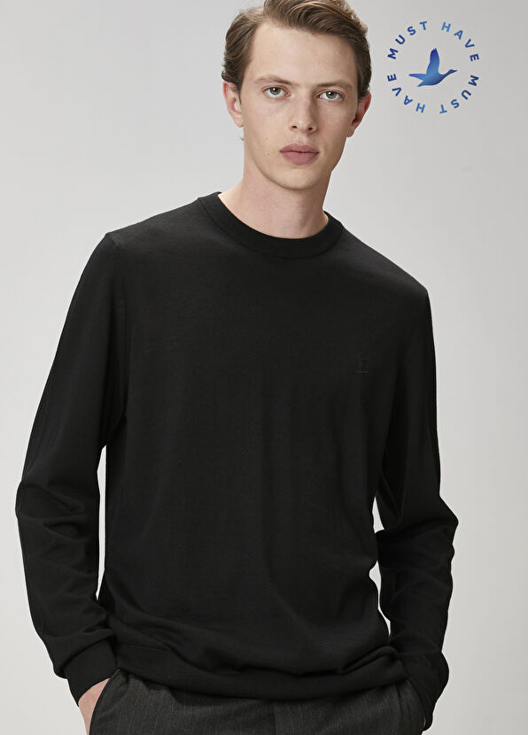 Beymen Club Siyah Basic Yün Kazak - 1