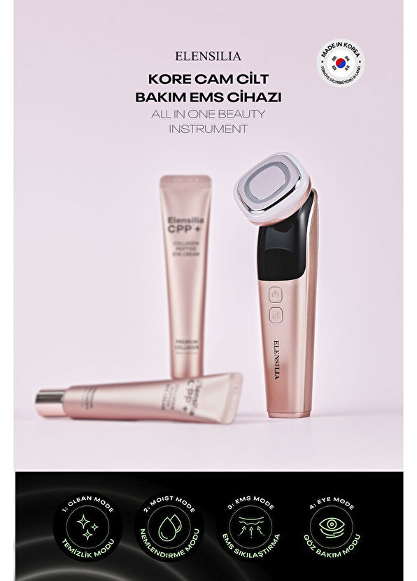 Elensilia  All In One Beauty Instrument 4 Modlu Kore Cam Cilt Bakım Cihazı  - 2