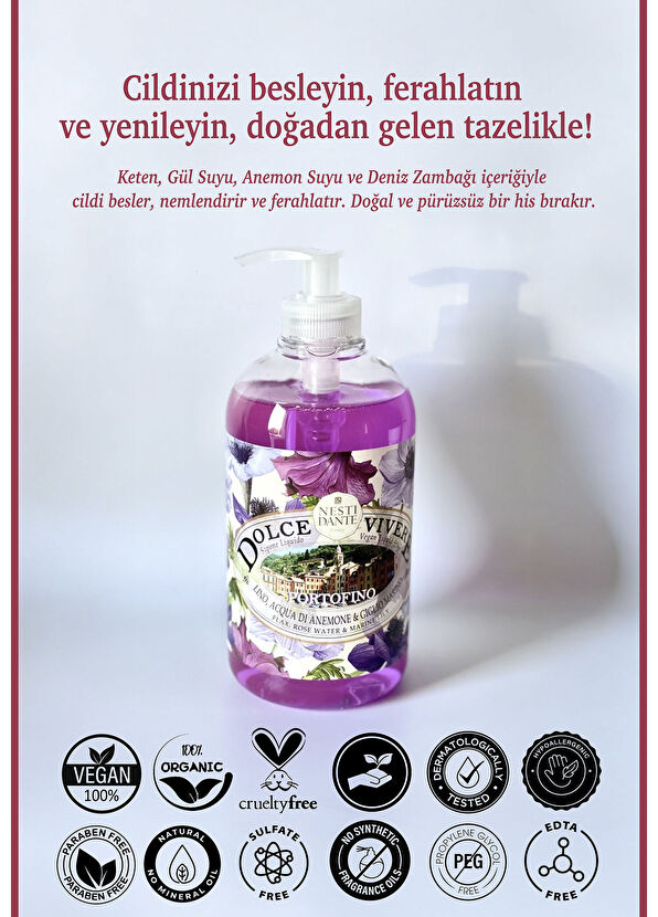 Nesti Dante Dolce Vivere Portofino Purifying Vegan Care Liquid Soap 500 ml - 2
