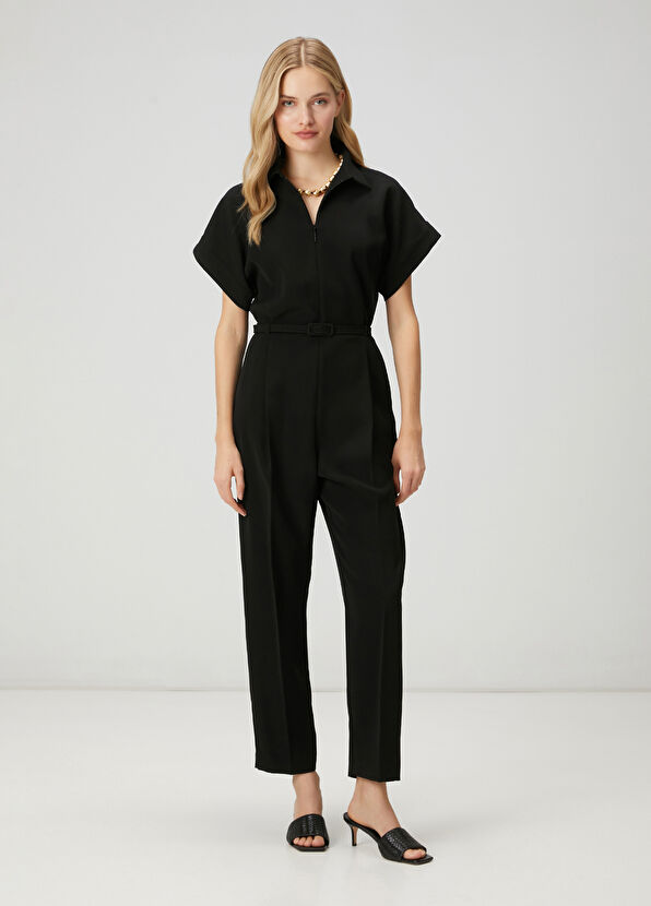 Beymen Club Siyah Kemer Detaylı Tulum - 1