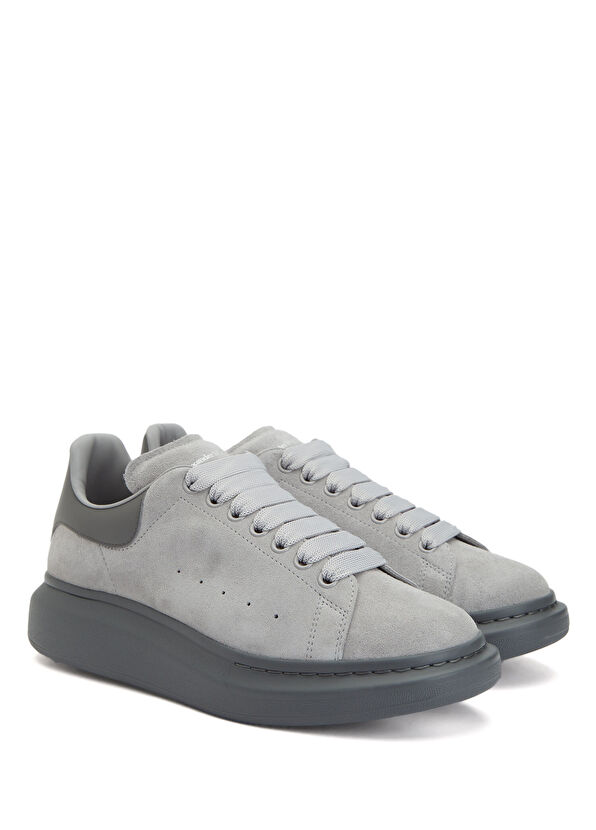 Oversized Açık Gri Erkek Süet Sneaker - Görsel 3