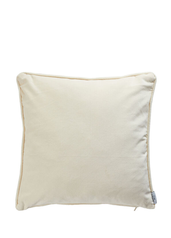Elif Erdem Golden Magnolia Patterned Linen Cushion 45 x 45 cm - 2