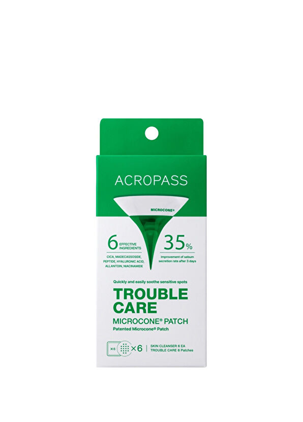 ACROPASS Trouble Care Microcone Yağ Bezesi ve Akneler için Mikro İğneli 6’lı Sivilce ve Siyah Nokta Bandı - 1