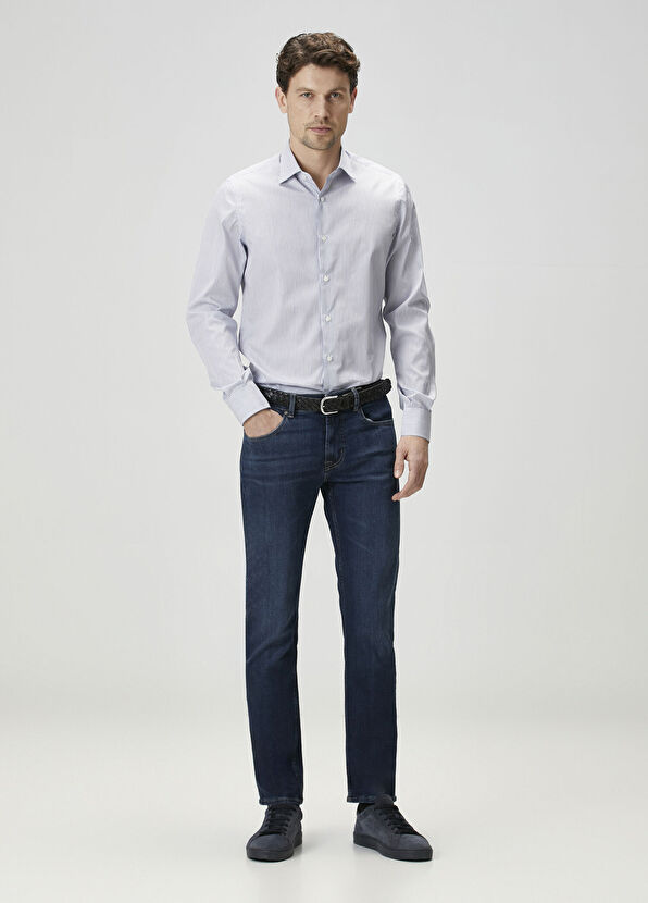 7 For All Mankind Slimmy Lacivert Jean Pantolon - 1