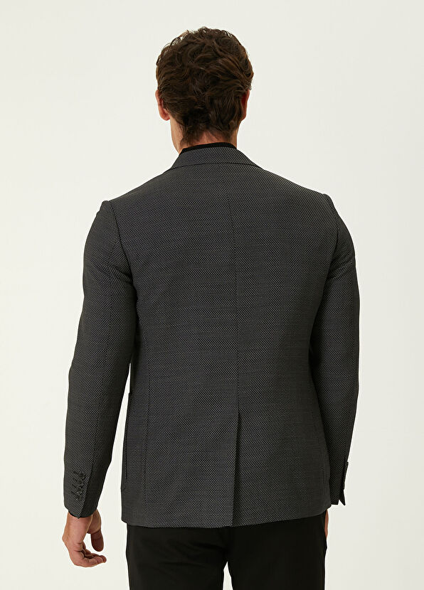 Beymen Club Siyah İri Kuşgözü Dokulu Ceket - 4