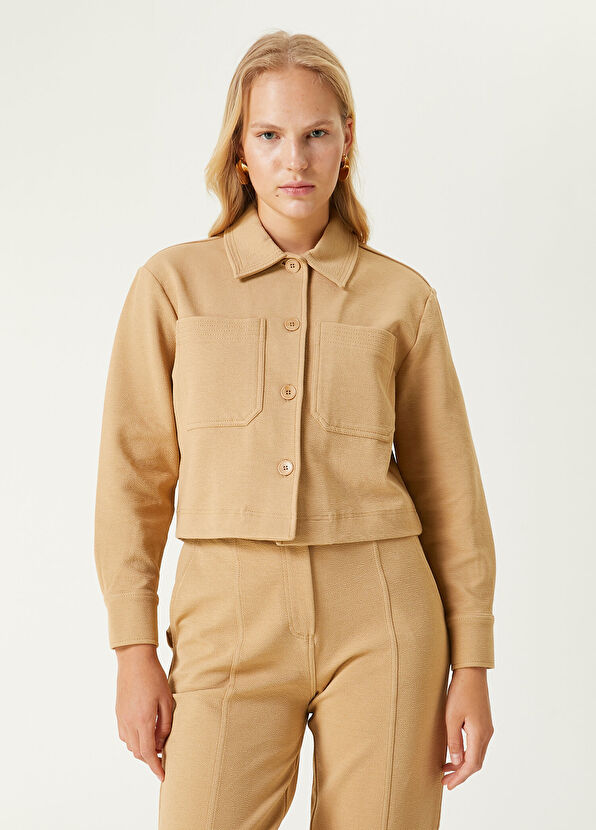 Beymen Club Dark Beige Jersey Jacket - 4