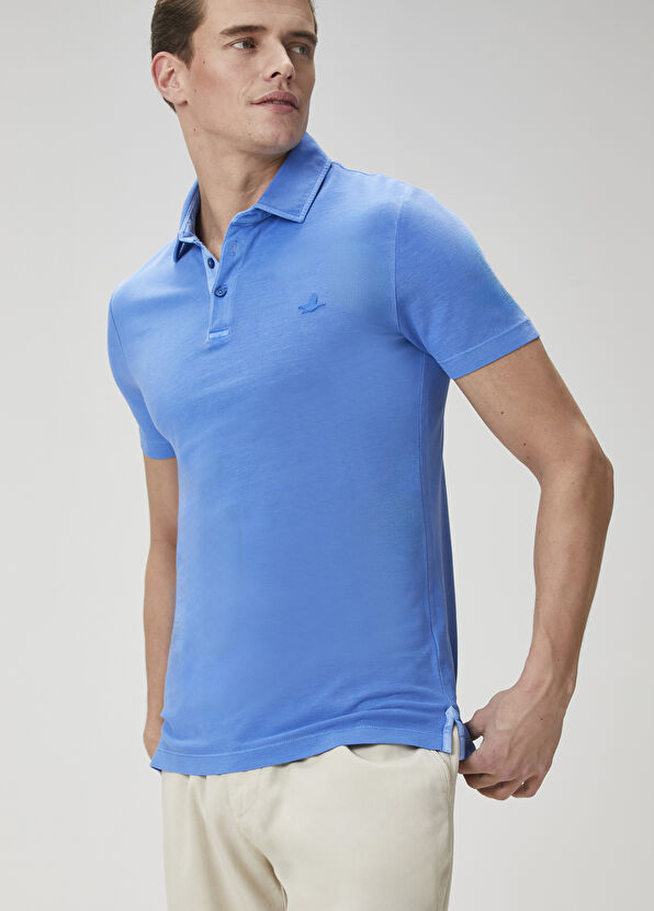 Beymen Club Comfort Fit Blue Polo T-Shirt - 4