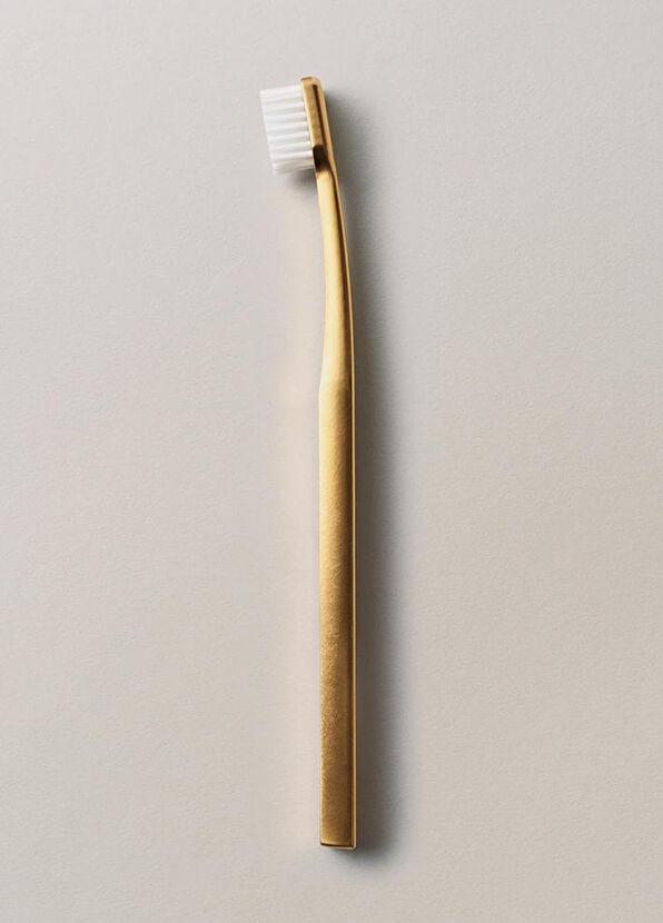 Aurezzi White Gold 24 Ayar Altın Kaplama Medium Orta Diş Fırçası - 3