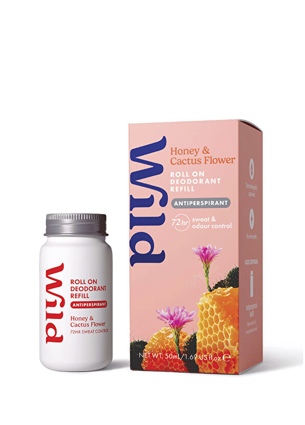 Wild Antiperspirant Roll On Honey & Cactusflower Refill Kadın Deodorant Yedek 50 ml - 1