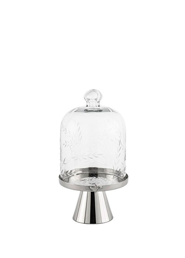 Mikasa Moor Gümüş Çelik Ayaklı Cam Kapaklı Mini Kurabiyelik Sunumluk - 1