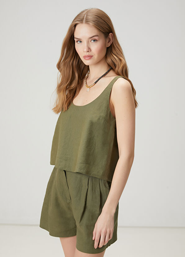 Beymen Club Haki Keten Bluz - 1