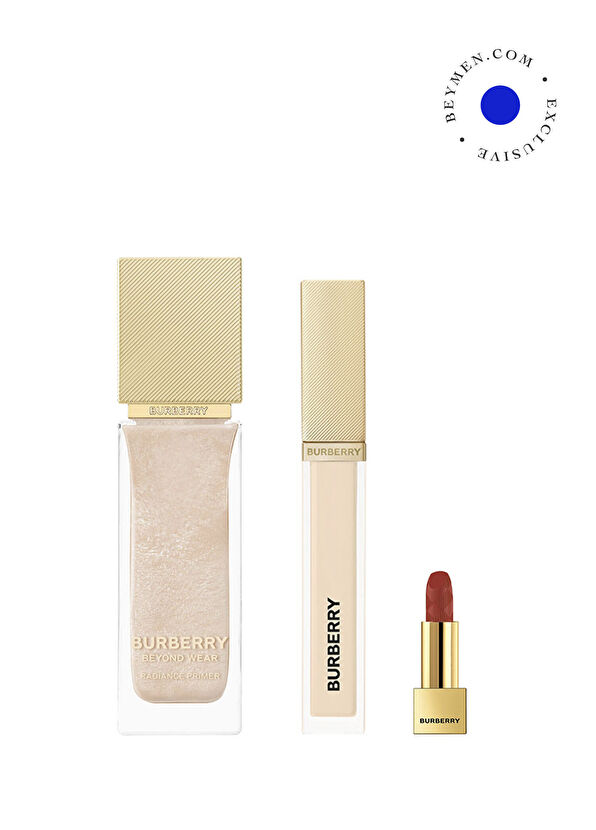 Burberry Beyond Wear Radiance Primer + Beyond Wear Perfecting Concealer 20 Fair Cool + Mini Lipstick Women's Makeup Set - 1
