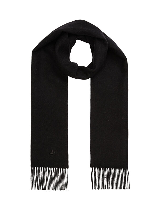Beymen Club Black Anthracite Men's Wool Cashmere Scarf - 2