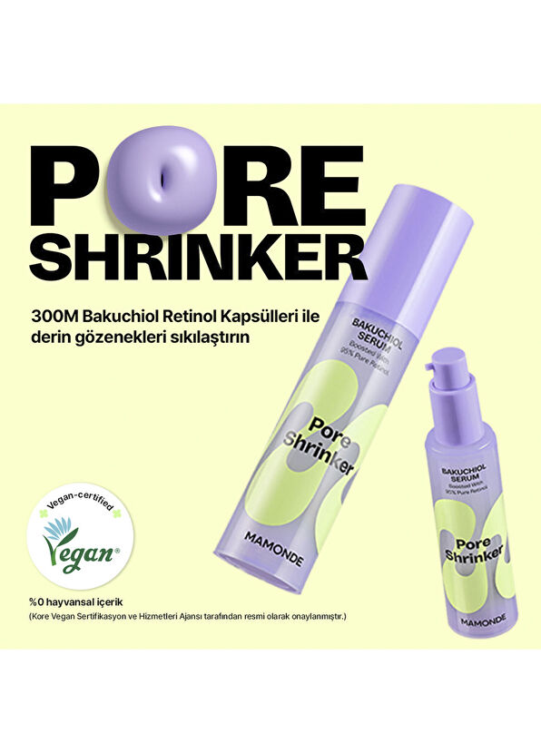 Mamonde Pore Shrinker Bakuchiol Geniş Gözenek Önleyici Sıkılaştırıcı Cilt Serumu 50 ml - 2