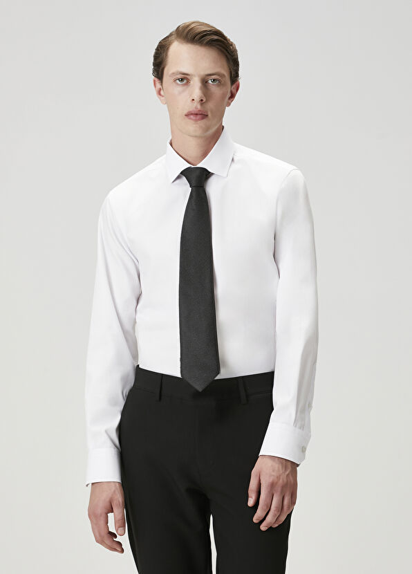Beymen Club Slim Fit Beyaz Non-iron Oxford Gömlek - 3