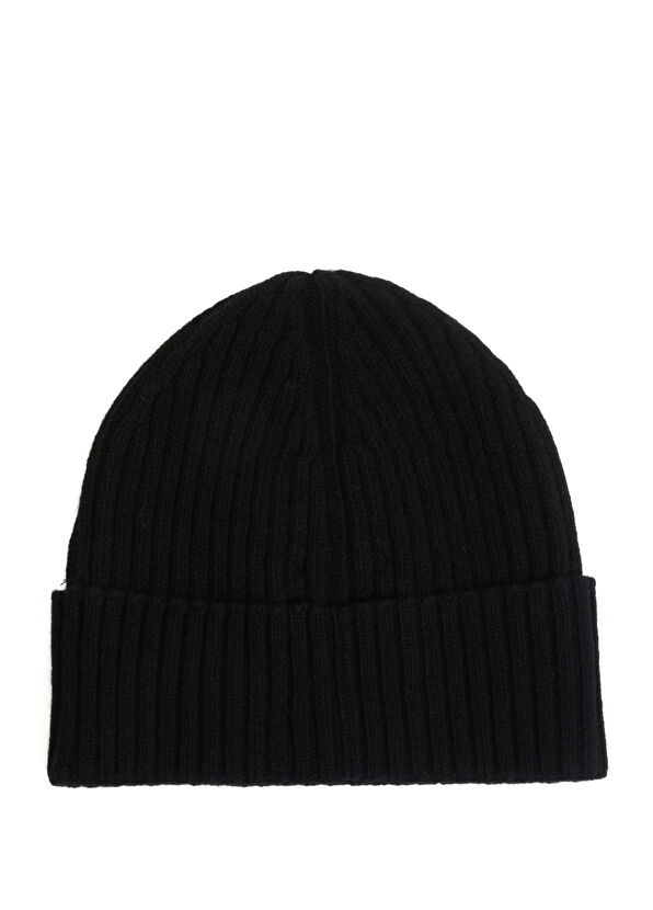 Beymen Club Black Shiny Goose Logo Women's Wool Beanie - 2