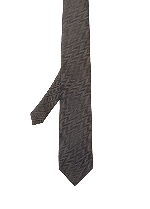 Beymen Club Antrasit Balıksırtı Desenli Kravat - 1