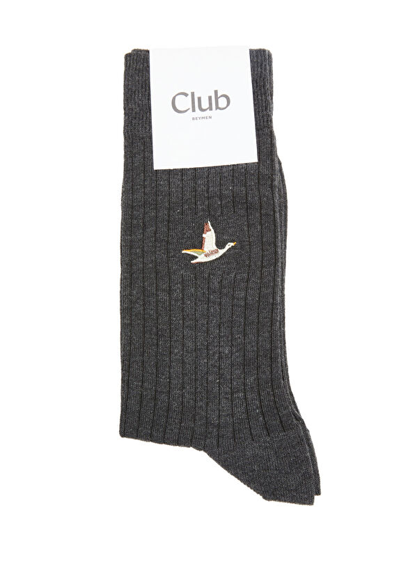 Beymen Club Anthracite Thin Cotton Men's Socks - 1
