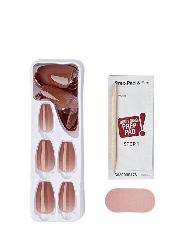 Impress Bare But Better Nude Ombre Kendinden Yapışkanlı Küt Uzun Takma Tırnak  - 4