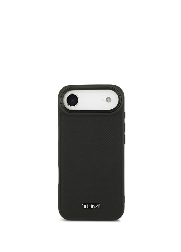 Tumi iPhone 17 Air Siyah Deri Noktalı Dizayn Magsafe Uyumlu Telefon Kılıfı - 2