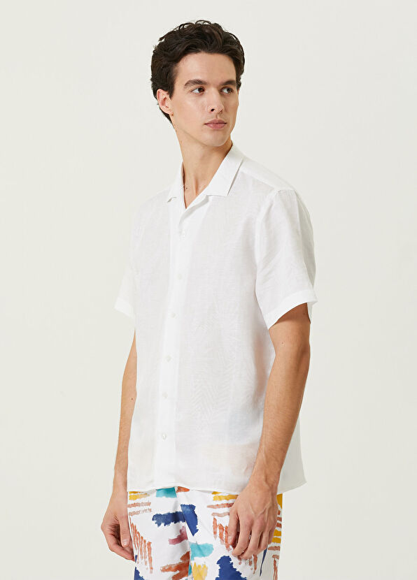 Network Beyaz Jakarlı Gömlek - 3