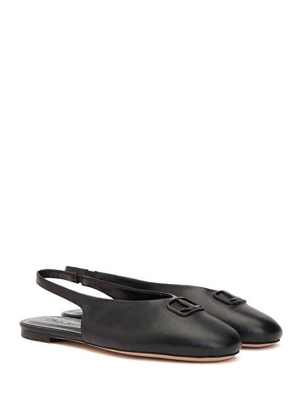 Beymen Club Black Leather Ballet Flats - 2