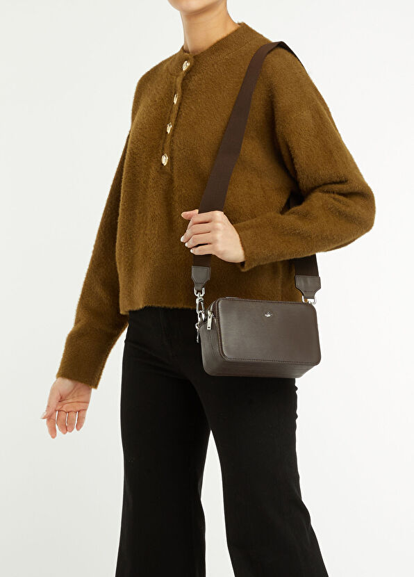 Beymen Club Kahverengi Kadın Deri Çapraz Çanta - 2