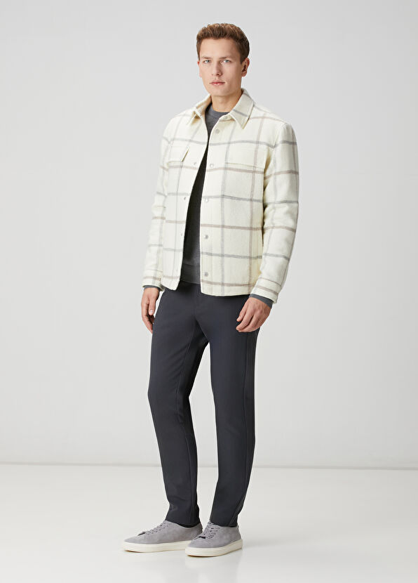 Beymen Club Ekru Ekose Desenli Dış Gömlek - 3