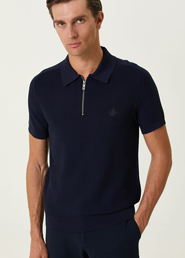 Beymen Club Navy Blue Polo Short Sleeve Sweater - 2
