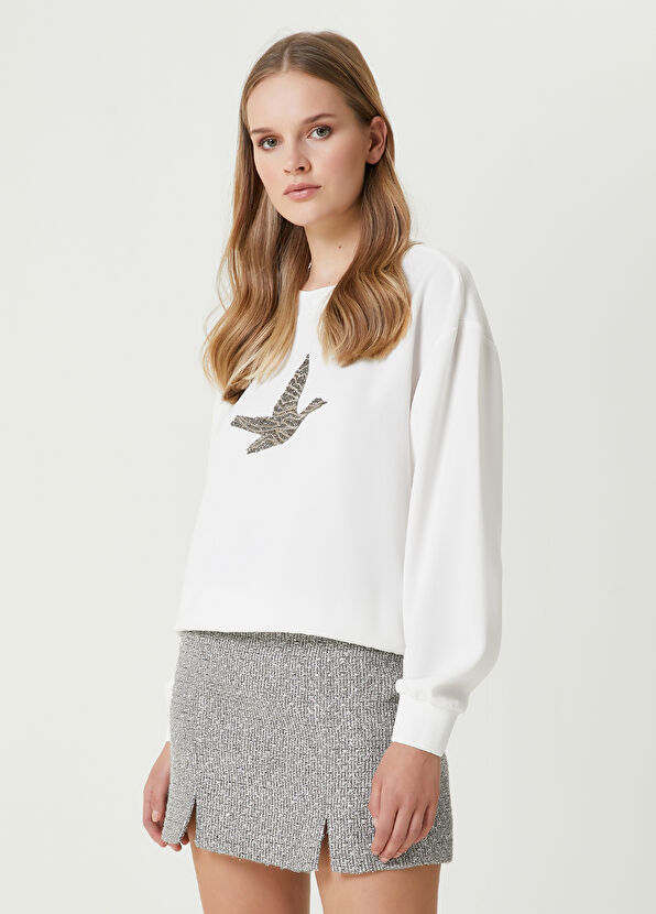 Beymen Club White Logo Embroidered Blouse - 1