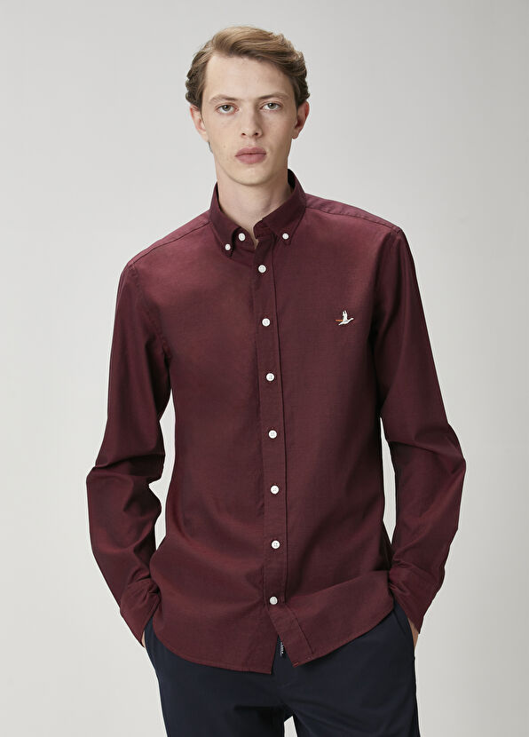 Beymen Club Slim Fit Mürdüm Oxford Gömlek - 2