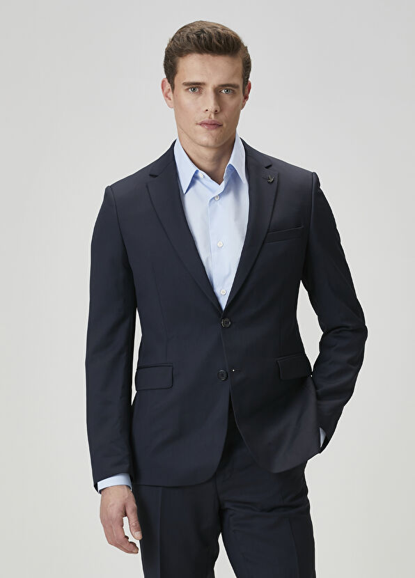 Beymen Club Drop 6 Lacivert Klasik İnce Yün Takım Elbise - 3