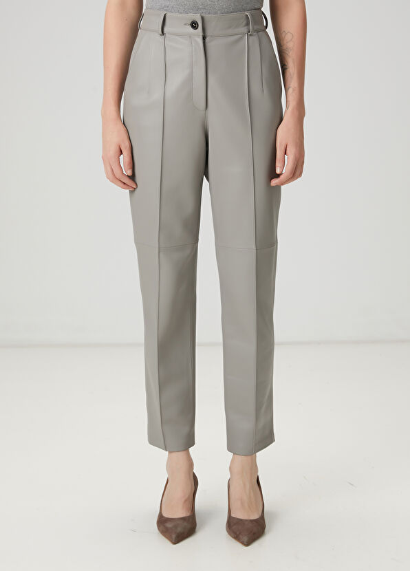 Beymen Club Gri Deri Pantolon - 2