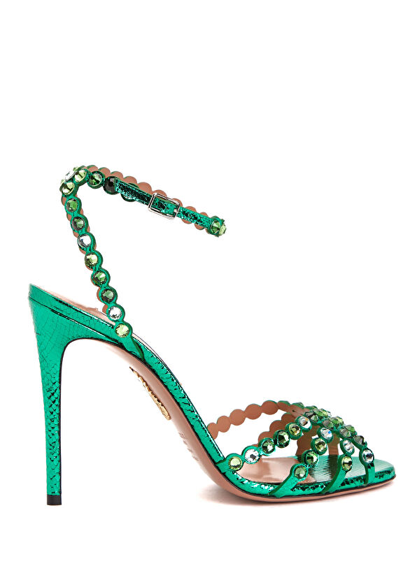 Tequila Yeşil Kadın Deri Sandalet - Görsel 2