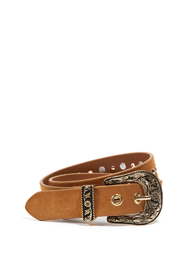 Beymen Club Camel Western Süet Kemer - 1