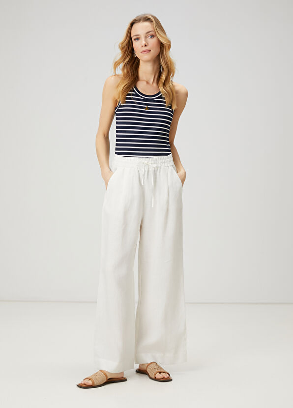 Beymen Club Navy Blue White Striped Tank Top - 2