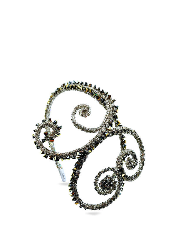 Eli Peacock Romantica Gatsby Black Bead Embroidered Women's Hair Accessory - 2