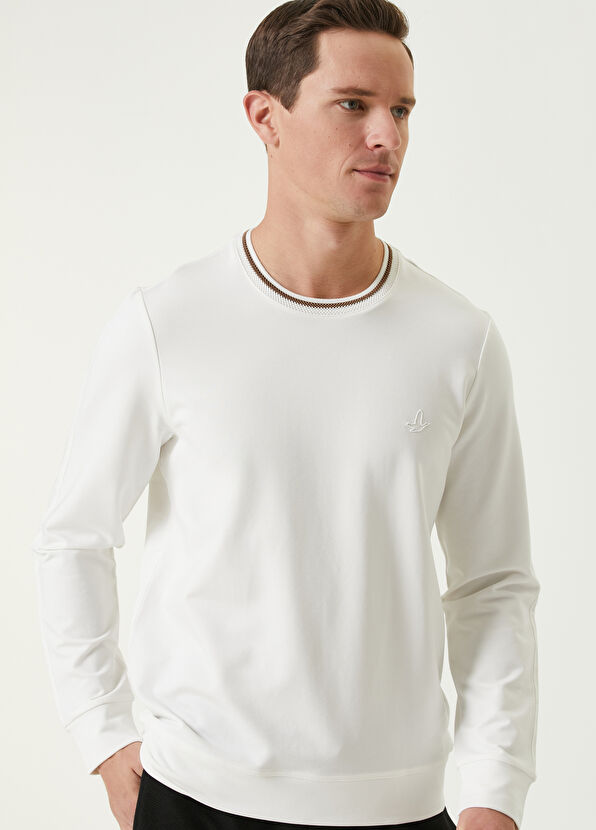 Beymen Club Beyaz Yakası Petek Çizgi Detaylı Sweatshirt - 2