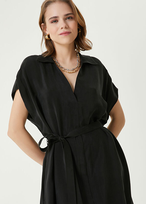 Beymen Club Siyah Mini Gömlek Elbise - 2