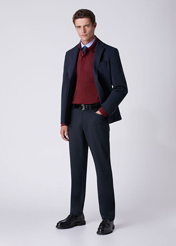 Beymen Club Comfort Fit Blue Dobby Non-Iron Shirt - 3