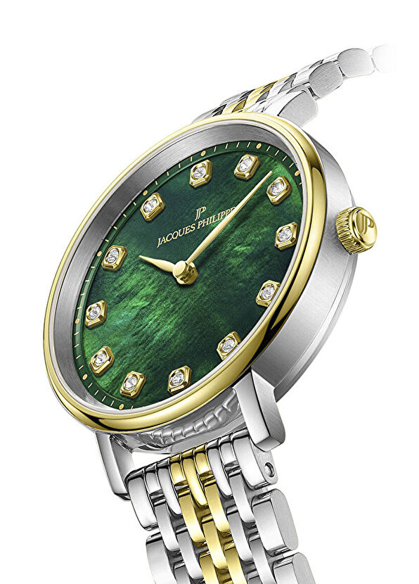 Jacques Philippe JPQLS7573X8 Altın Rengi Metalik Gri Çelik Kadın Kol Saati - 3