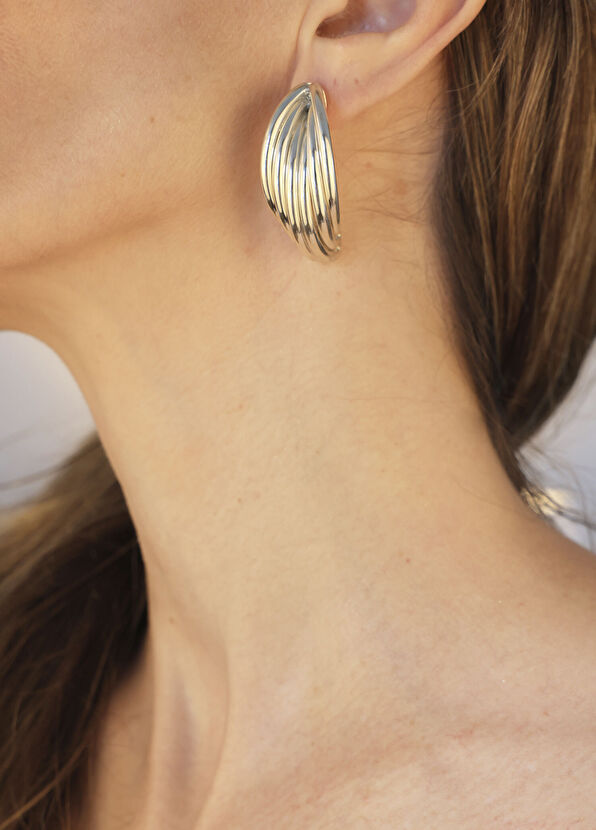 Esra Canikligil Renewal Pipe Kadın Gümüş Küpe - 4