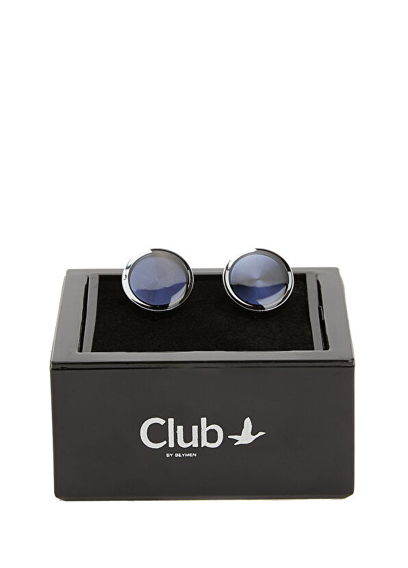 Beymen Club Navy Blue Round Cufflinks - 1