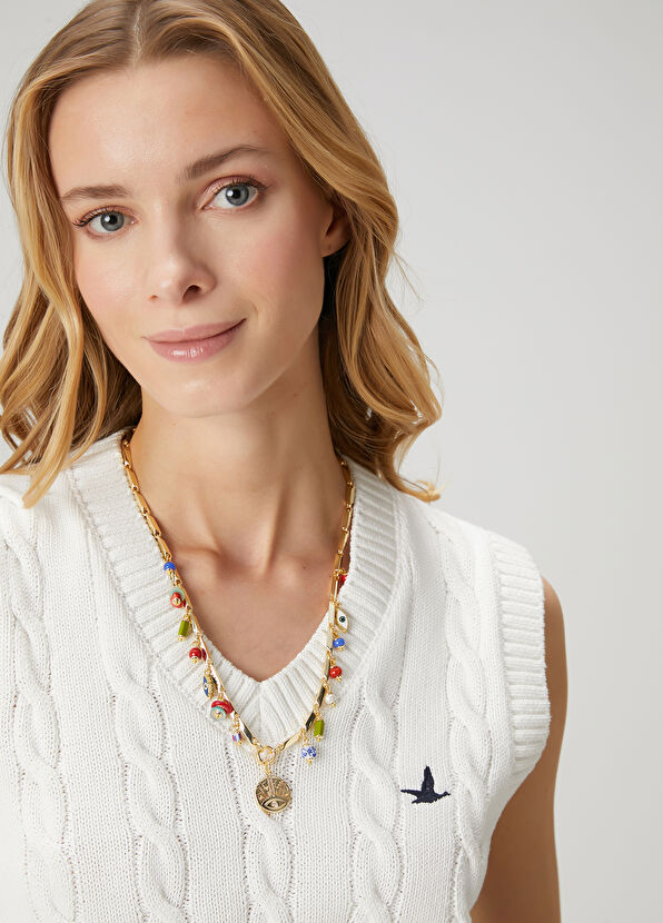 Beymen Club Gold Asymmetrical Plate Womens Necklace - 1