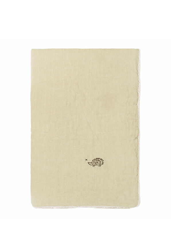 Nobodinoz L1N0 Green Tea Linen Baby Blanket - 1