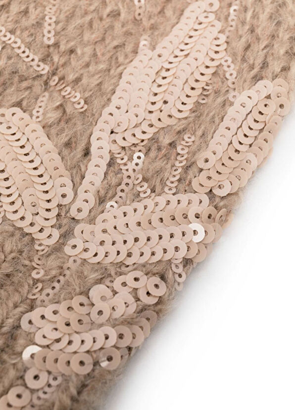 Brunello Cucinelli Bej Payet İşlemeli Kadın Bere - 2