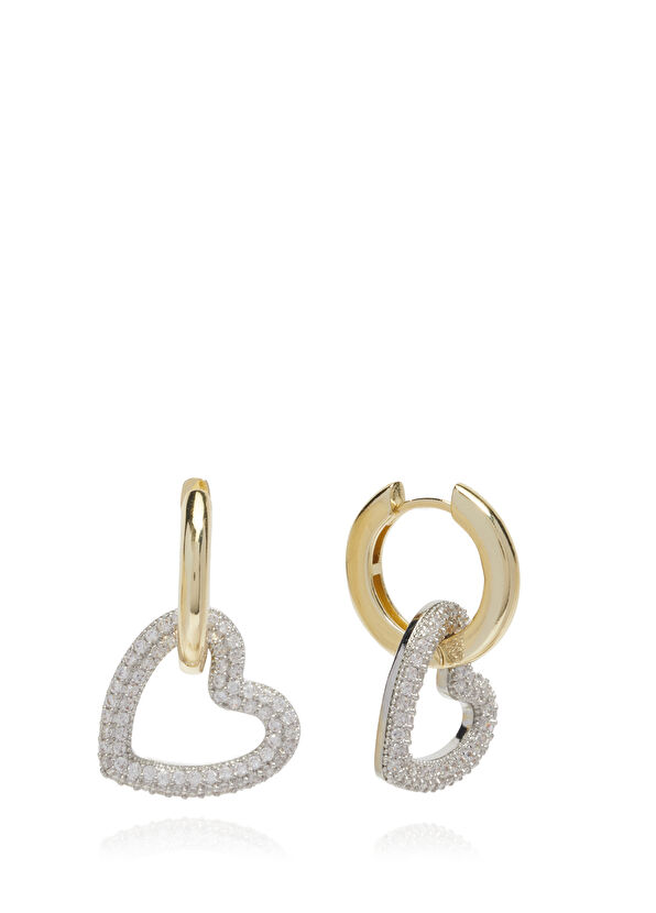 Beymen Club Silver Heart Women's Earrings - 1