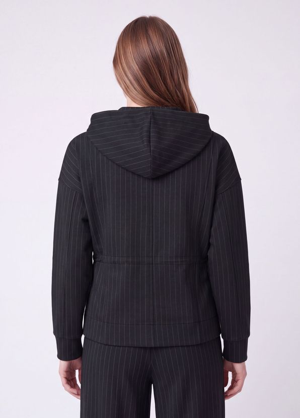 Beymen Club Navy Blue Hooded Striped Patterned Sweatshirt - 4