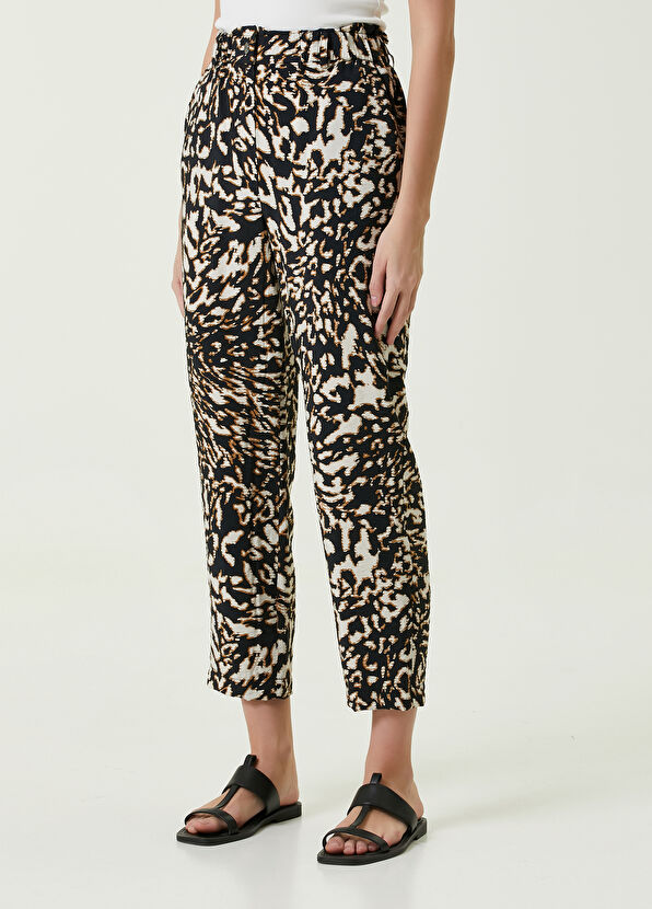 Beymen Club Black Leopard Print Pants - 2